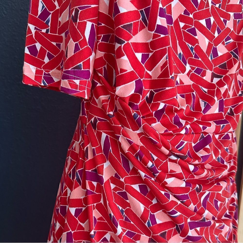 Red patterned dress. Sz 10 - Picture 2 of 5